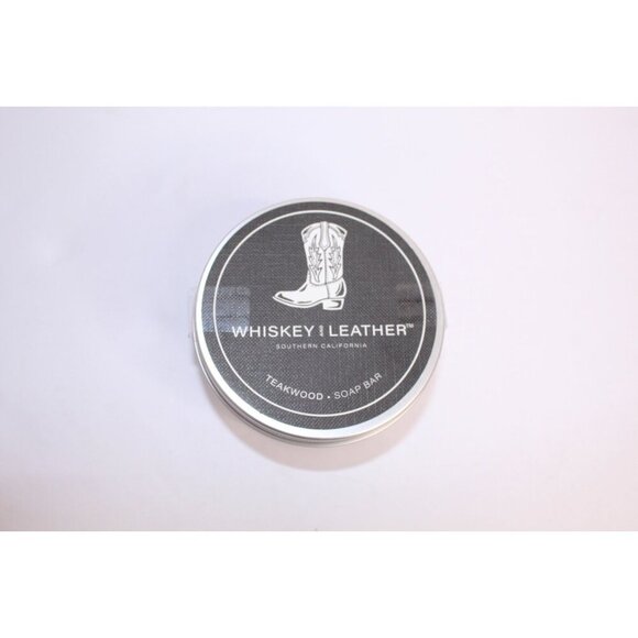 Whiskey and Leather Amberwood Soap Bar 7oz. Tin Sand & Fog Home New Sealed - Picture 1 of 7